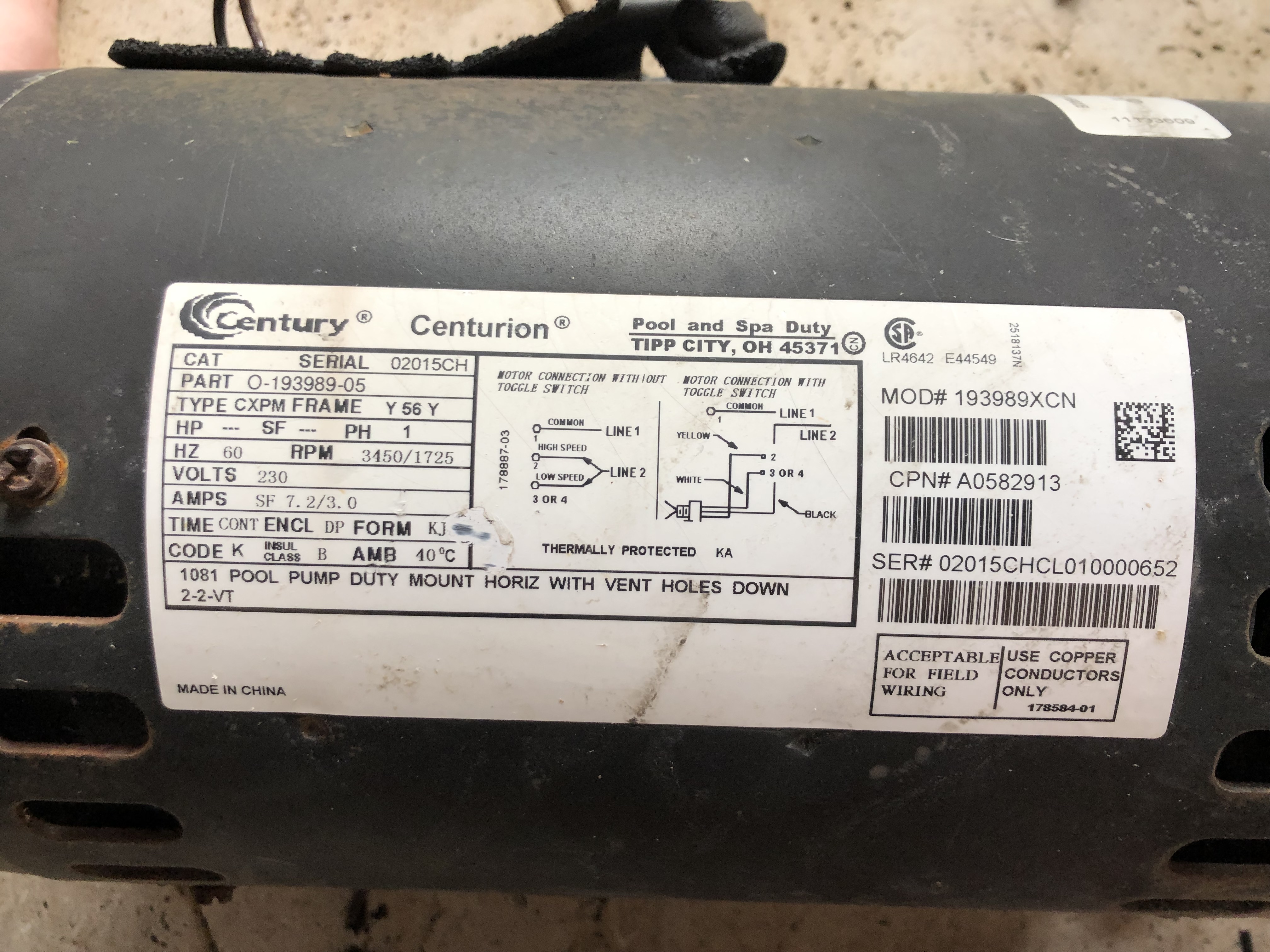 a o smith 1 hp square flange 56y dual speed full rate motor b2982a o smith 1 hp square flange 56y dual speed full rate motor b2982